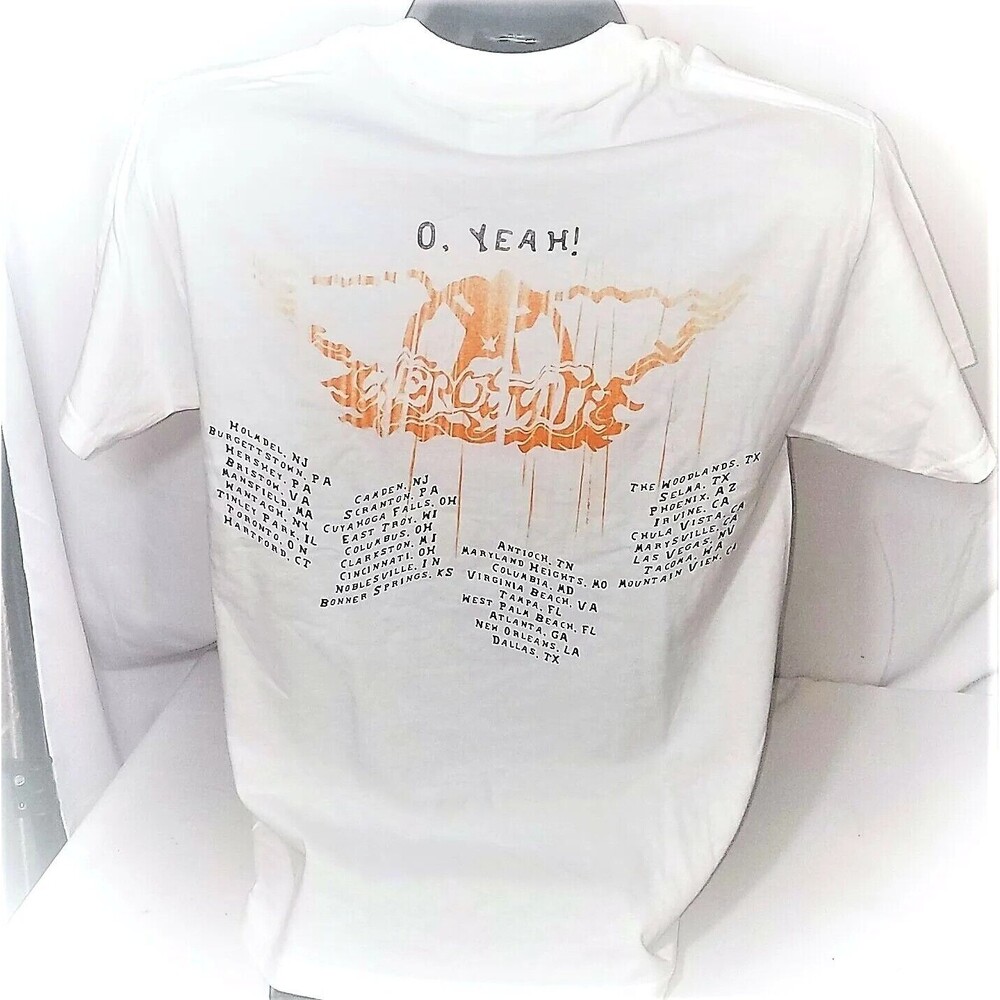 Vintage Aerosmith T-Shirt Adult Medium o yeah concert tour shirt New rock tee